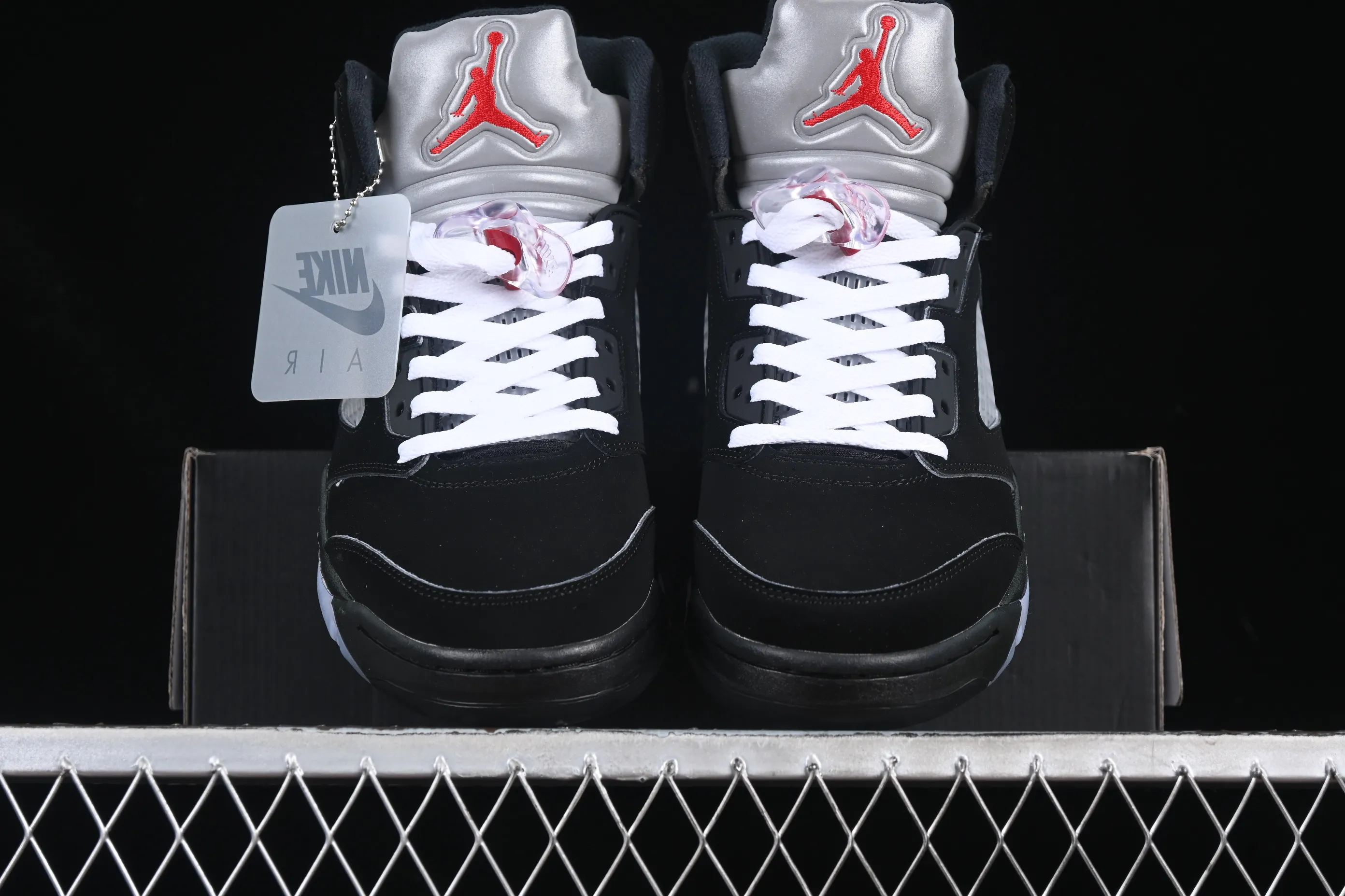 All categories Air Jordan Jordan series basketball shoes Air Jordan 5 Air Jordan 5 Black "Metallic Reimagined" AJ5 Joe 5 black silver HF3975-001